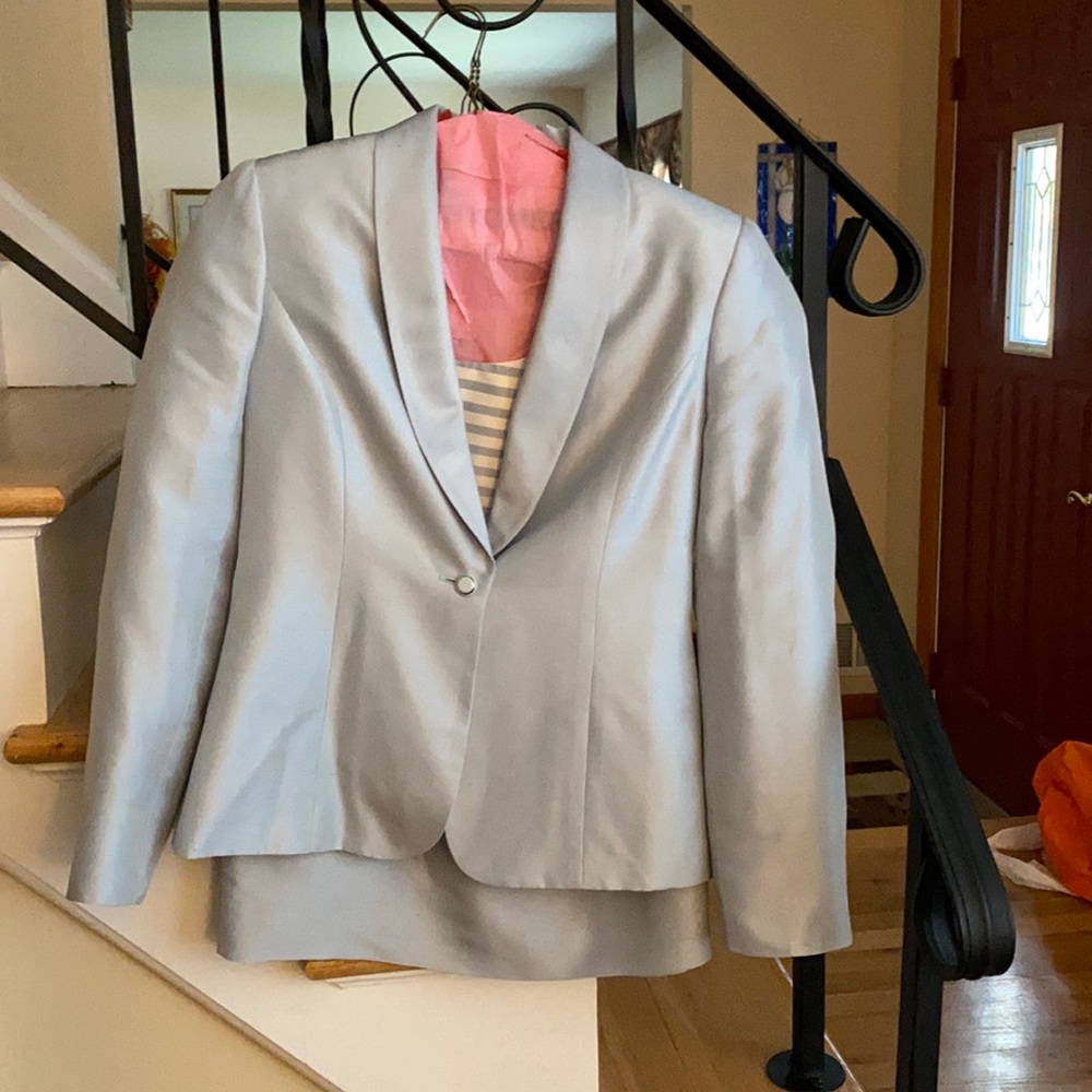 3 piece silk suit